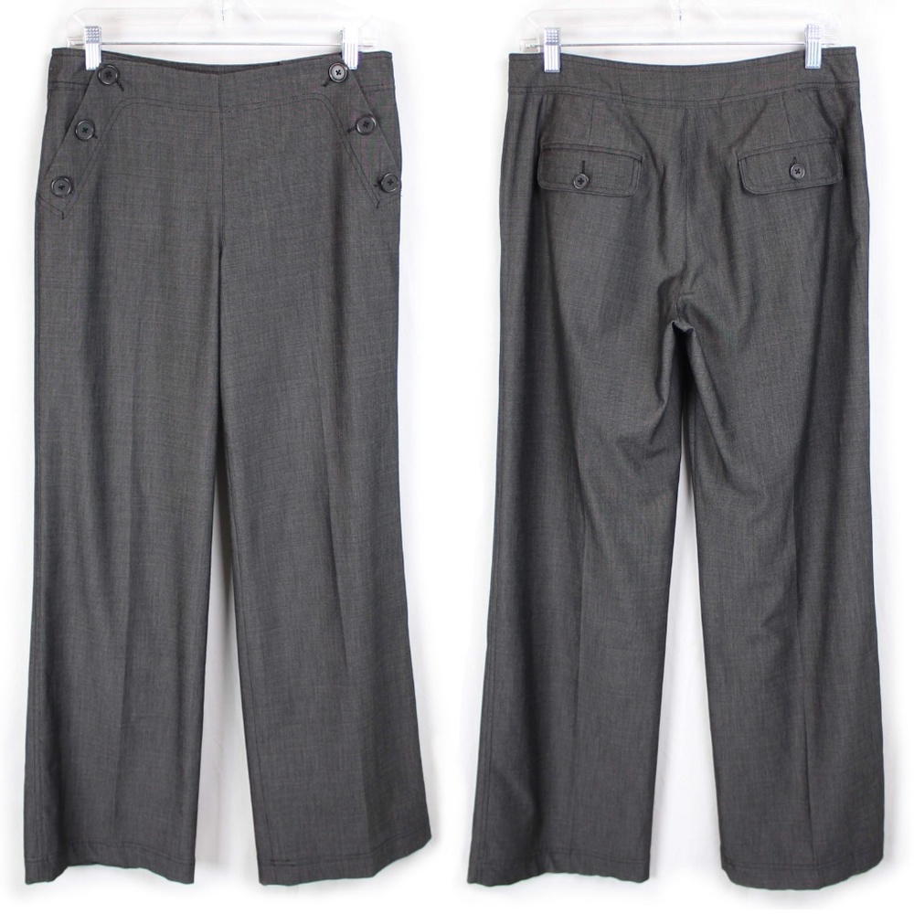 New Directions | Gray Button Up Dress Pants